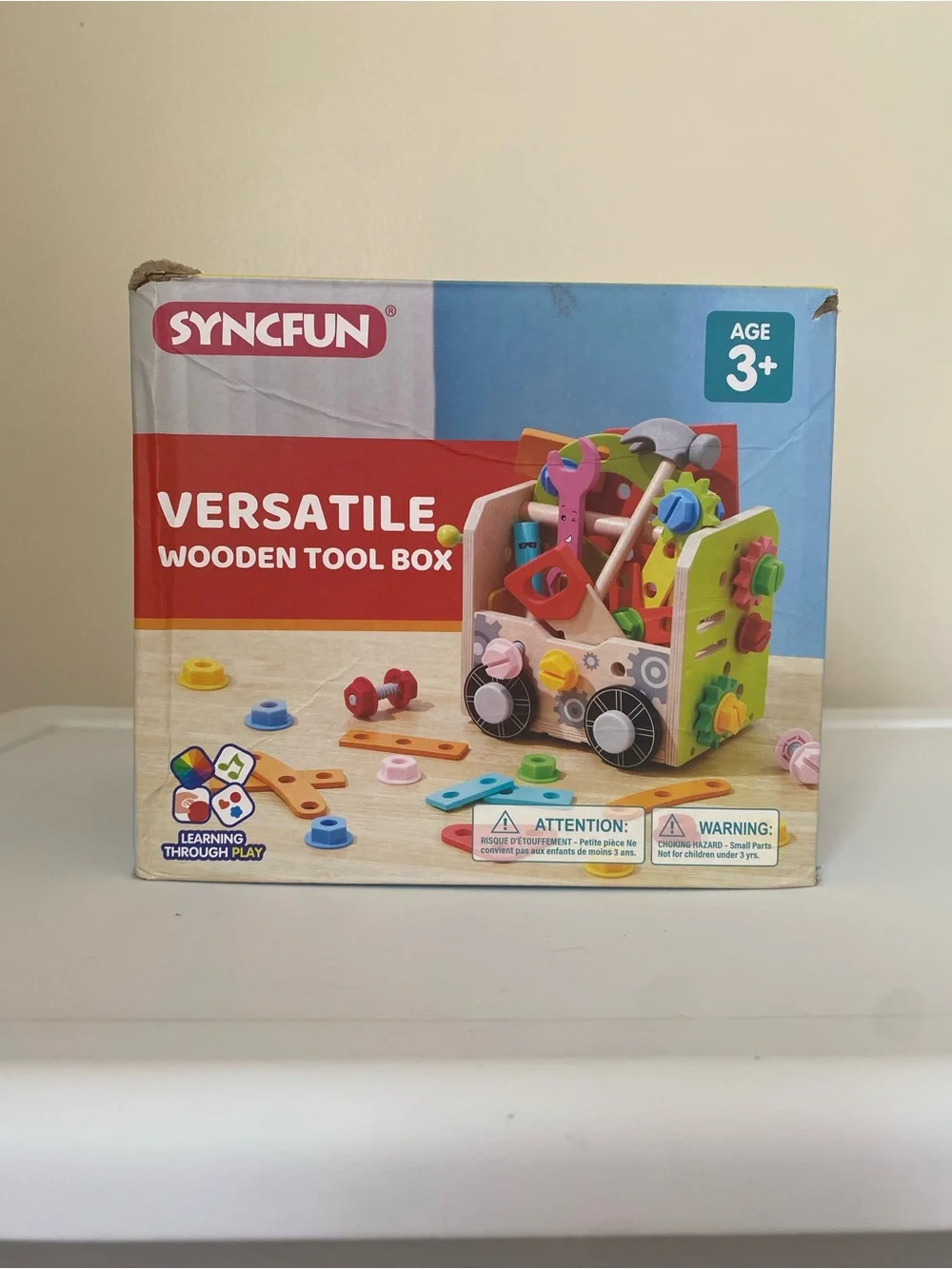 Versatile Wooden Tool Box - Multicolor Kids Toy